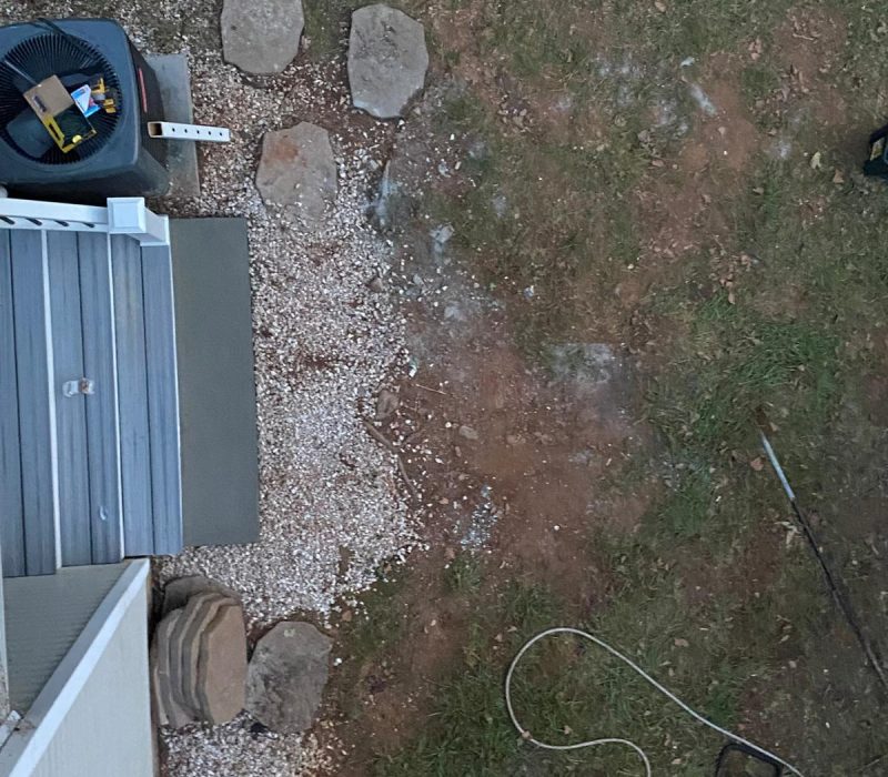 Build steps for rear patio door 7