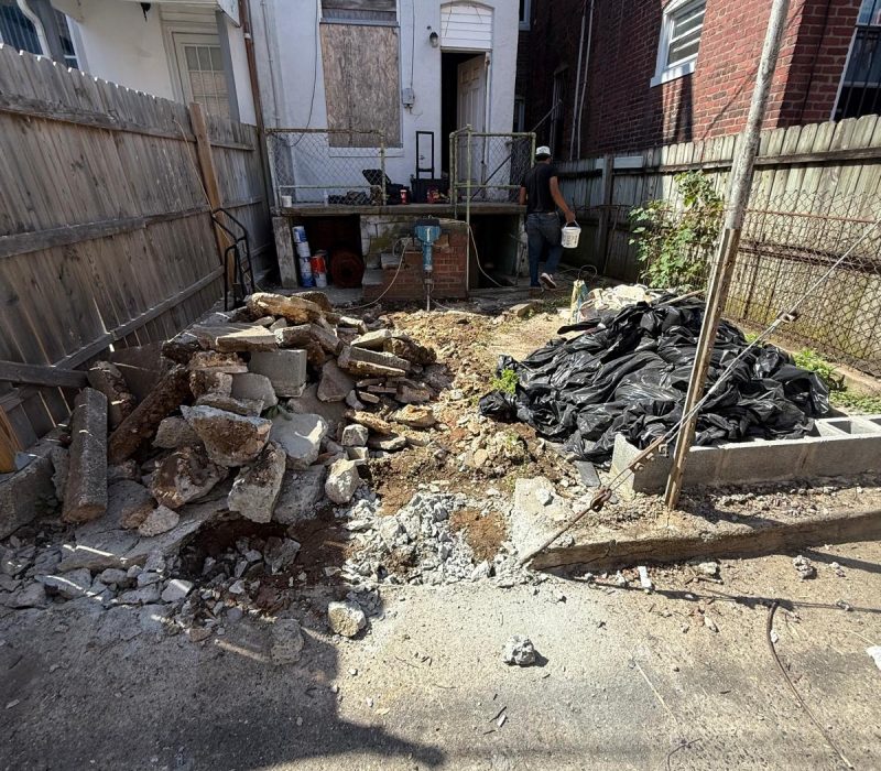 Concrete Patio and Stairs, Deck and Fence Build