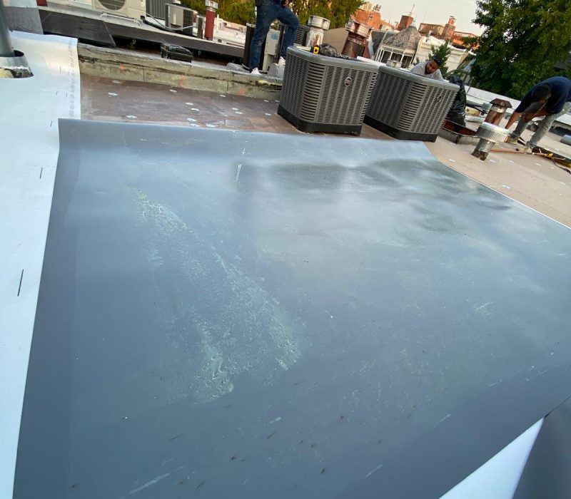 Roof Replacement with Tapered Insulation for proper water drainage 1