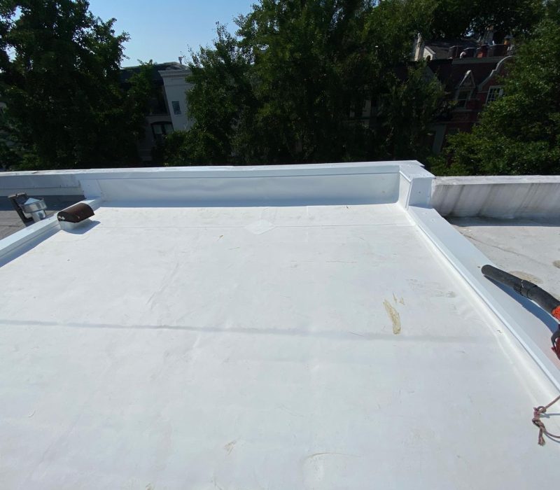 Roof Replacement with Tapered Insulation for proper water drainage